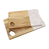 Accica And Marble Serving Board