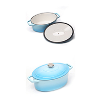 Enameled Cast Iron Oval Dutch Oven