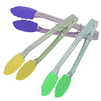 Stainless Steel Tongs with Silicone Head